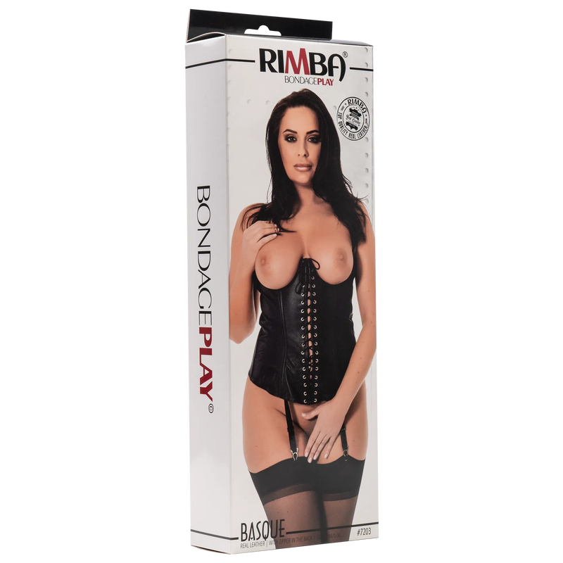 Rimba - Leather Corset with Open Cups - Erotiekvoordeel.nl