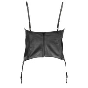 Rimba - Leather Corset with Open Cups - Erotiekvoordeel.nl