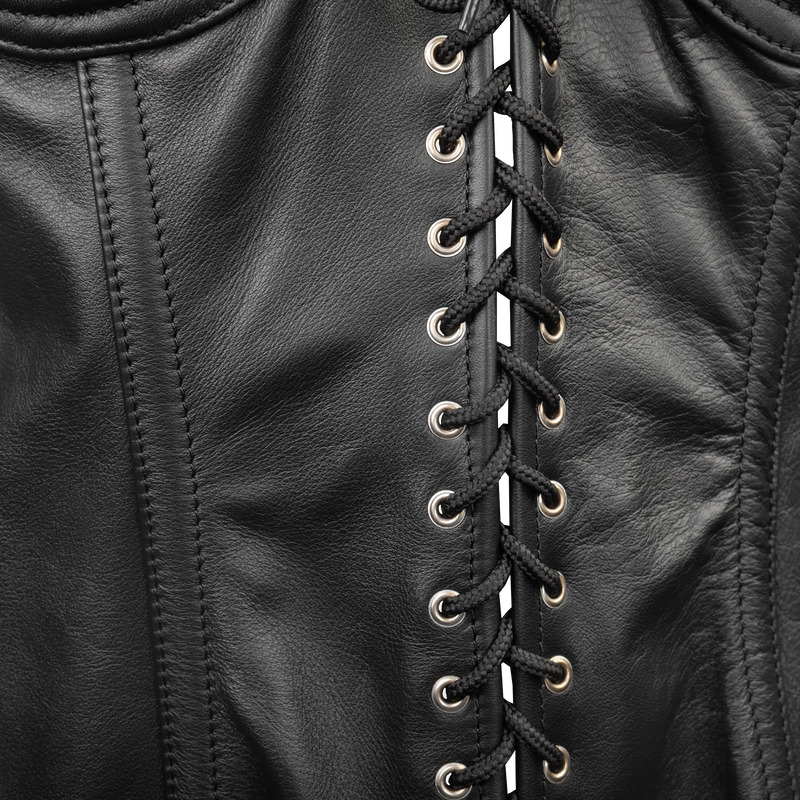 Rimba - Leather Corset With Open Cups-Erotiekvoordeel.nl