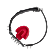 Rimba - Mondknevel met Bit en Studs — Zwart/Rood-Erotiekvoordeel.nl