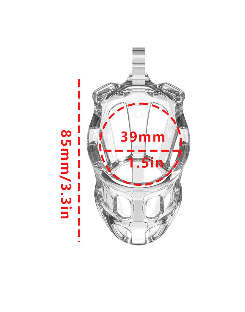 Rimba P-Cage - P-Cage PC01 - Cage de chasteté - Cage à pénis - Taille M - Transparent-Erotiekvoordeel.nl