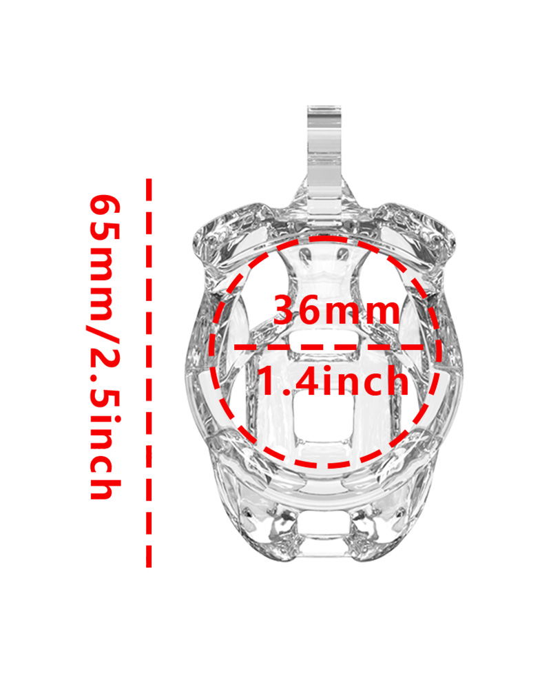 Rimba P-Cage - P-Cage PC11 - Chastity Cage - Penis Cage - Size XS - Transparent-Erotiekvoordeel.nl