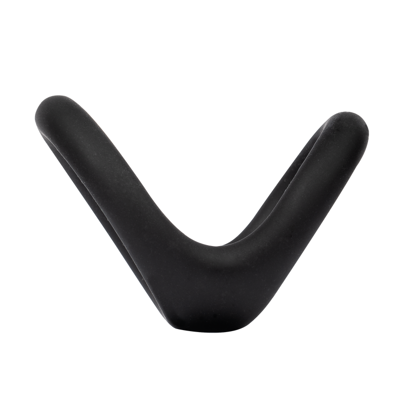 Rimba - Anillo doble elástico de silicona - Negro-Erotiekvoordeel.nl