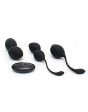 Rimba - Rimini - Vibrerende Vaginale Balletjes Trainings Set Met Afstandsbediening - Zwart-Erotiekvoordeel.nl