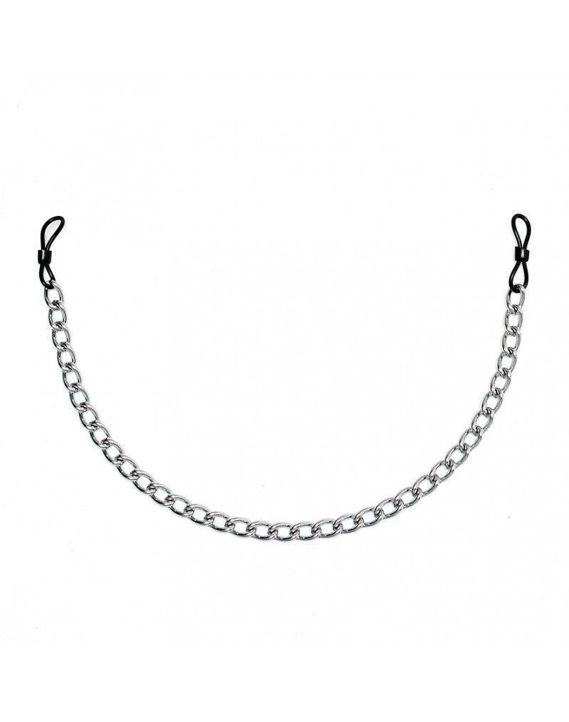 Rimba Bondage Play - Gummi-Ringe Nippelklemmen mit Kette - Verstellbar - Erotiekvoordeel.nl