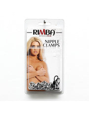 Rimba Bondage Play - Gummi-Ringe Nippelklemmen mit Kette - Verstellbar - Erotiekvoordeel.nl