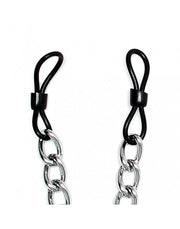 Rimba Bondage Play - Gummi-Ringe Nippelklemmen mit Kette - Verstellbar - Erotiekvoordeel.nl