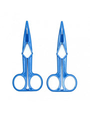 Rimba Bondage Play - Plastic Scissor Nipple Clamps - Blue - Erotiekvoordeel.nl