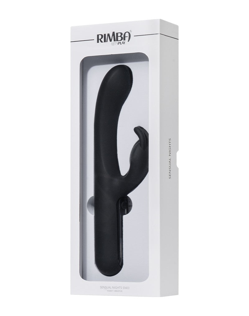 Rimba - Sensual Nights SN03 - Vibromasseur Rabbit - Noir-Erotiekvoordeel.nl