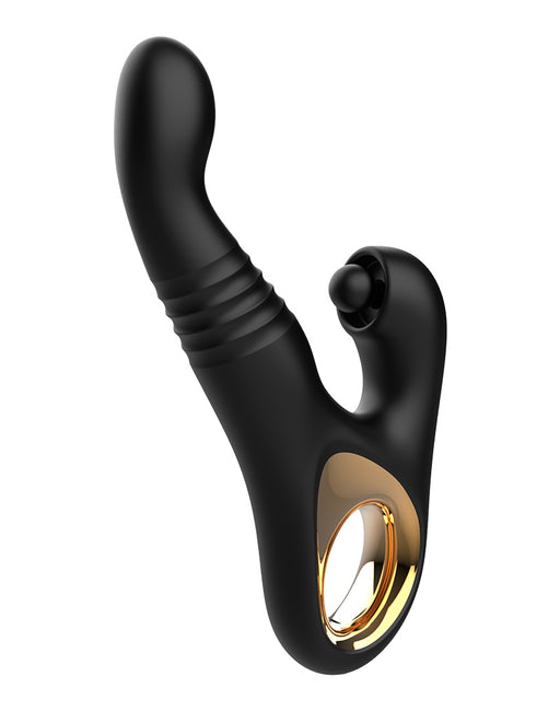 Rimba - Sensual Nights SN08 - Thrusting Vibrator with Tapping Function - Black-Erotiekvoordeel.nl