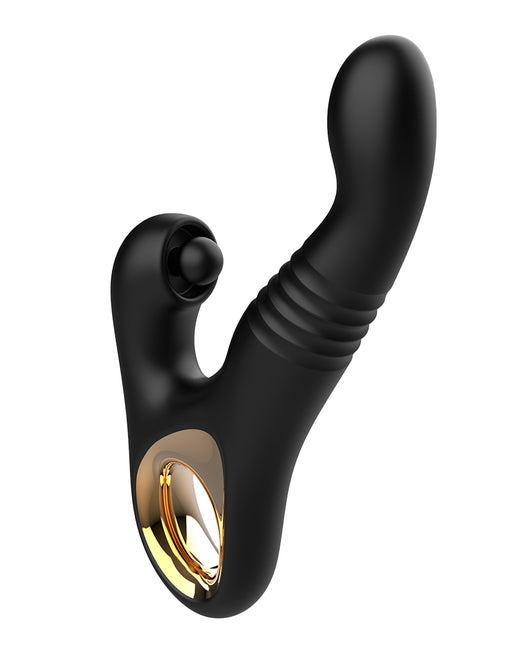 Rimba - Sensual Nights SN08 - Thrusting Vibrator with Tapping Function - Black-Erotiekvoordeel.nl