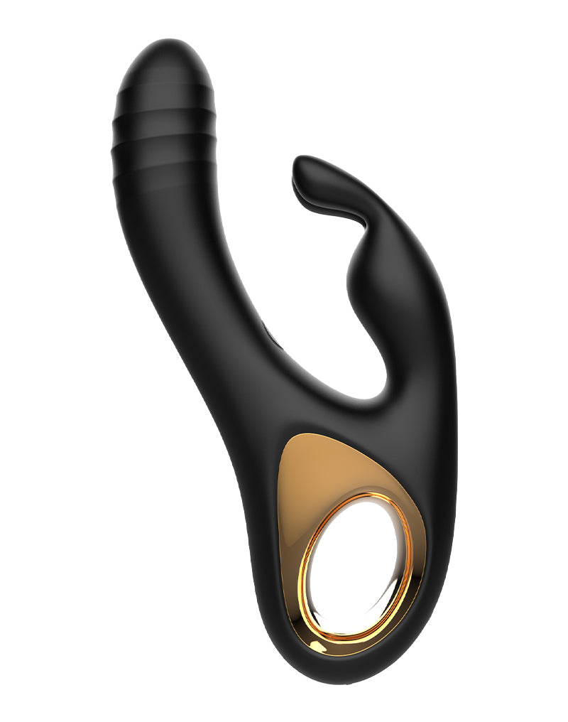 Rimba - Sensual Nights SN09 - Thrusting Rabbit Vibrator - Black-Erotiekvoordeel.nl