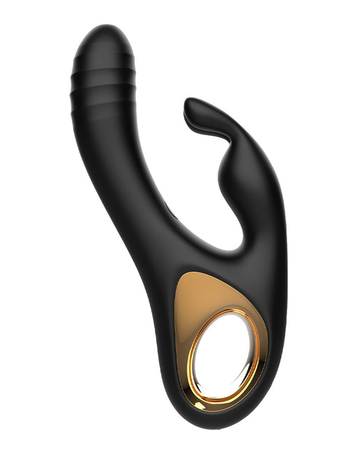Rimba - Sensual Nights SN09 - Thrusting Rabbit Vibrator - Black-Erotiekvoordeel.nl