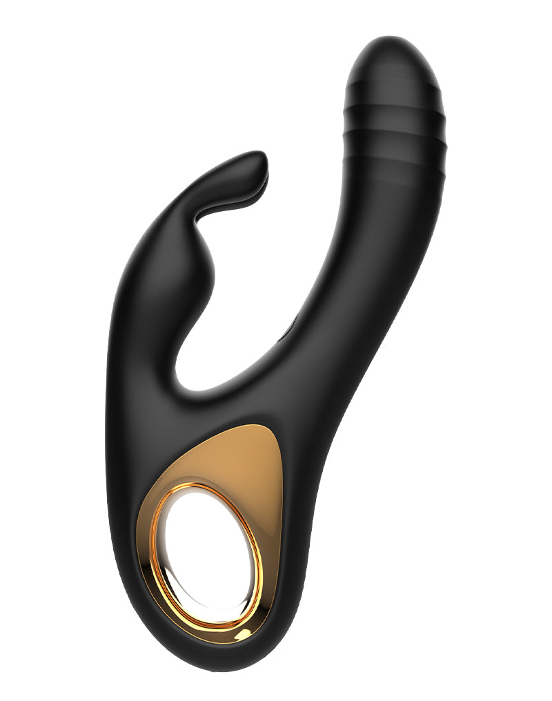 Rimba - Sensual Nights SN09 - Thrusting Rabbit Vibrator - Black - Erotiekvoordeel.nl