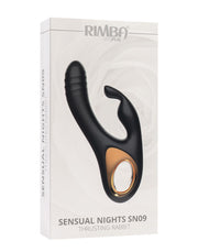 Rimba - Sensual Nights SN09 - Thrusting Rabbit Vibrator - Black - Erotiekvoordeel.nl