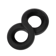 Rimba - Anneau en silicone en forme de 8 - Noir - Erotiekvoordeel.nl