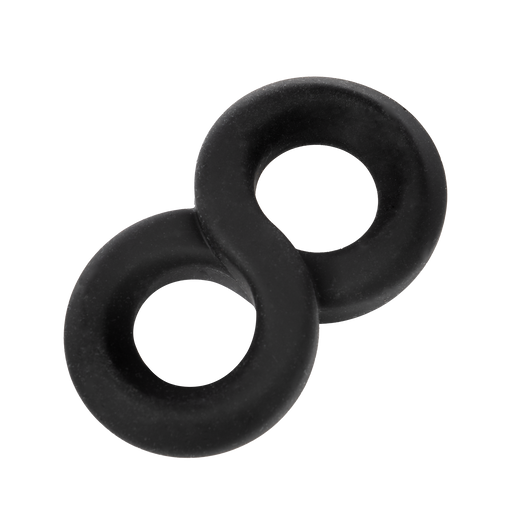 Rimba - Anneau en silicone en forme de 8 - Noir - Erotiekvoordeel.nl