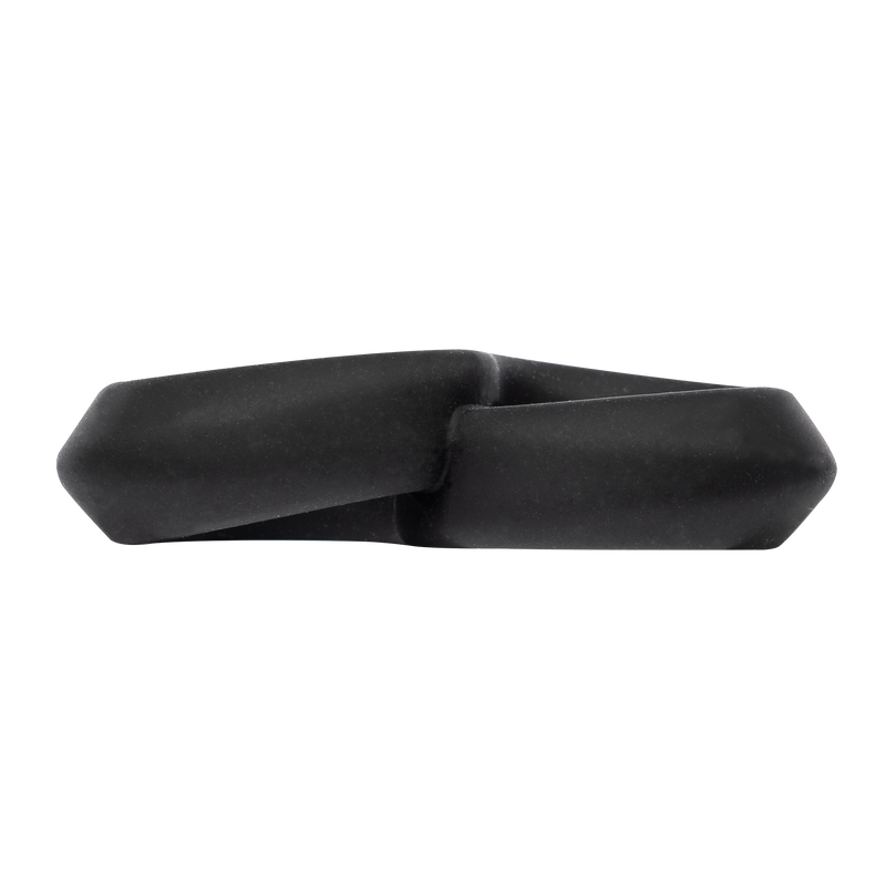 Rimba - Anneau en silicone en forme de 8 - Noir - Erotiekvoordeel.nl