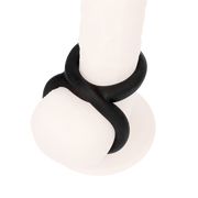 Rimba - Anneau en silicone en forme de 8 - Noir - Erotiekvoordeel.nl