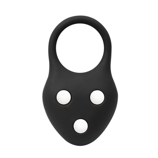 Rimba – Ball Stretcher en silicone avec trois billes métalliques - 110 g - Noir - Erotiekvoordeel.nl