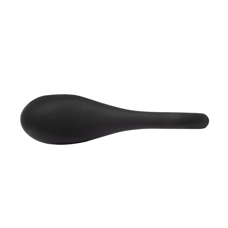 Rimba - Ball Stretcher en silicone avec bille métallique - 35 grammes - Noir-Erotiekvoordeel.nl