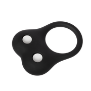 Rimba - Silicone Ball Stretcher with Two Metal Beads - 70 grams - Black-Erotiekvoordeel.nl