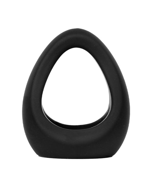 Rimba - Silicone Triangular Cock Ring - Black - Erotiekvoordeel.nl