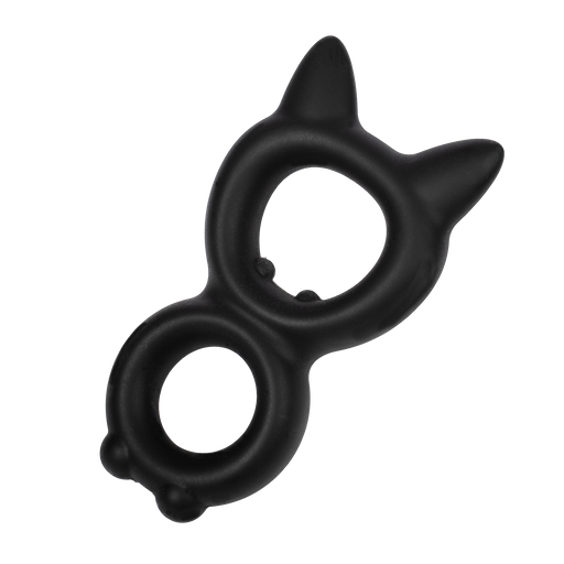 Rimba - Silicone Kitty 8-Shaped Cock Ring - Black - Erotiekvoordeel.nl