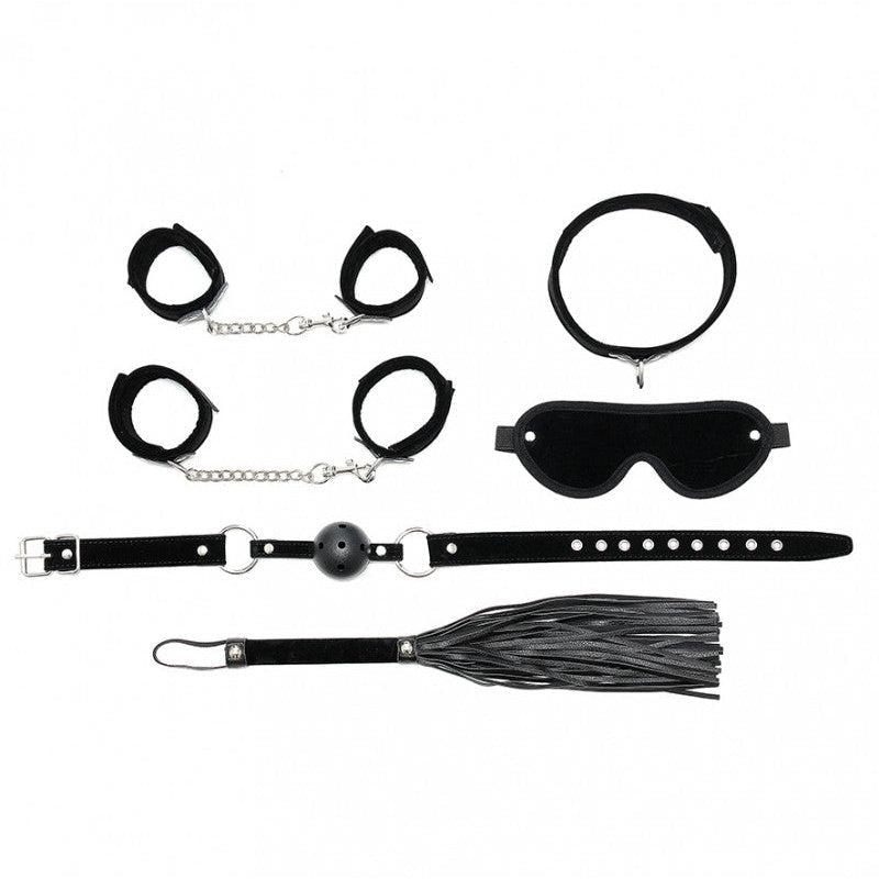 Rimba Bondage Play - Soft Bondage Einsteiger-Set - 6-teilig - Schwarz - Erotiekvoordeel.nl