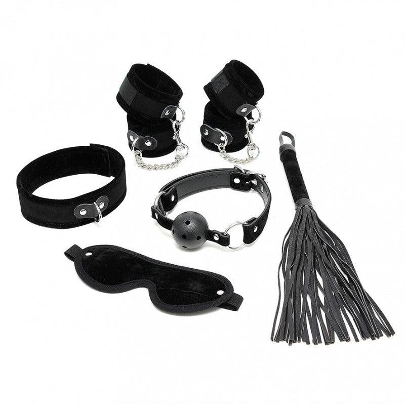 Rimba Bondage Play - Soft Bondage Einsteiger-Set - 6-teilig - Schwarz - Erotiekvoordeel.nl