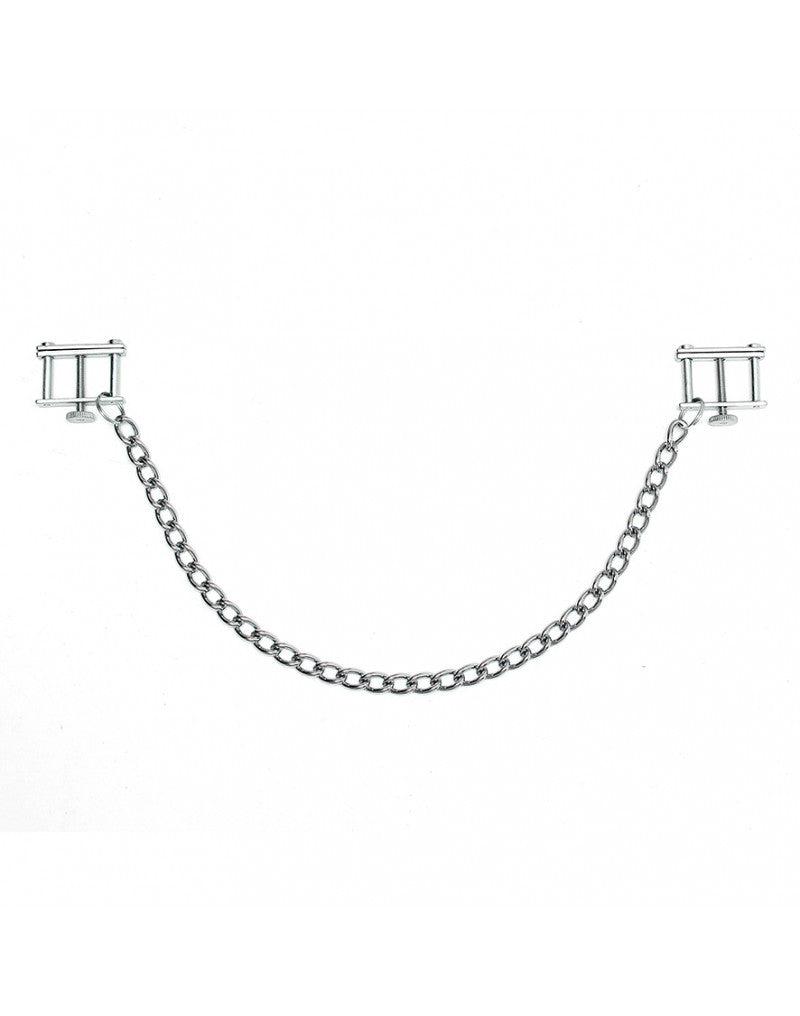 Rimba Bondage Play - Nippelklemmen mit Schraube und Kette - Erotiekvoordeel.nl