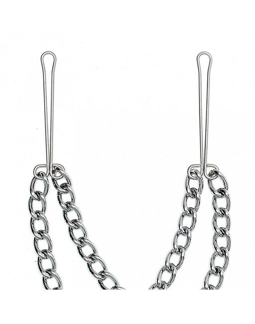 Rimba Bondage Play - Nippelklemmen mit doppelter Kette - Erotiekvoordeel.nl