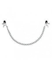 Rimba Bondage Play - Pinze per capezzoli con vite regolabile e catena - Medium - Erotiekvoordeel.nl