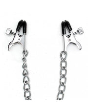 Rimba Bondage Play - Pinze per capezzoli con vite regolabile e catena - Medium - Erotiekvoordeel.nl