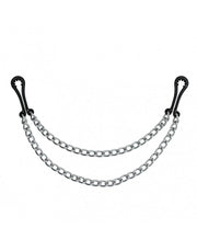 Rimba Bondage Play - Pinze per capezzoli - Plastica dentellata - Con doppia catena - Erotiekvoordeel.nl