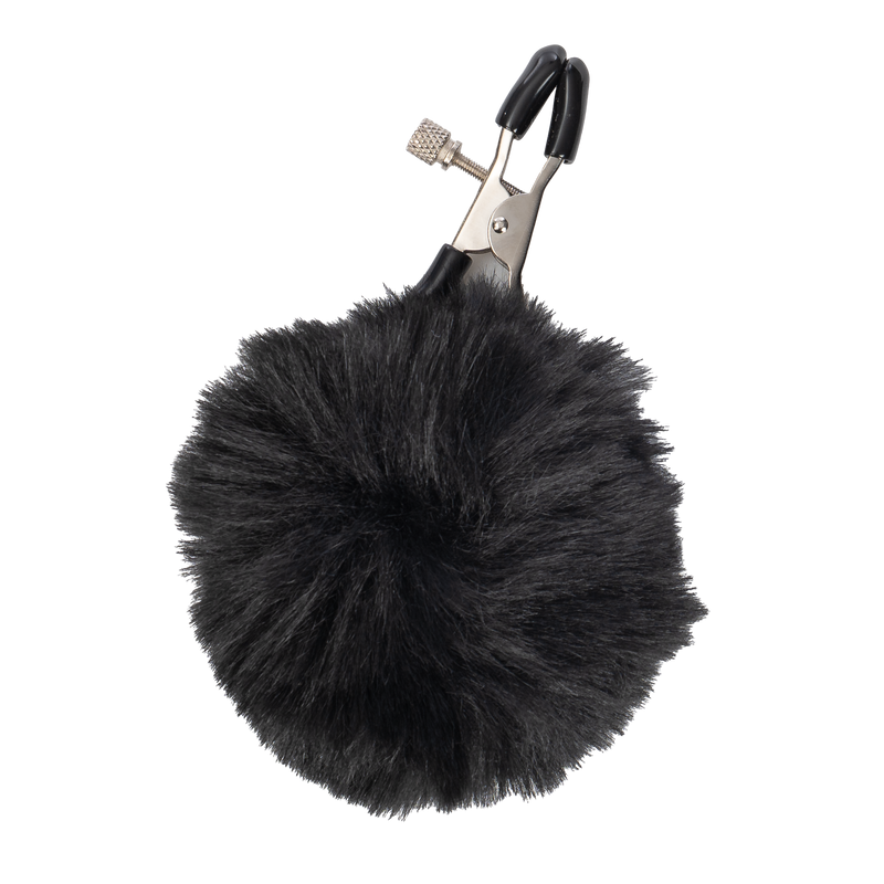 Rimba - Nippelklemmen mit Pompons - Schwarz - Erotiekvoordeel.nl