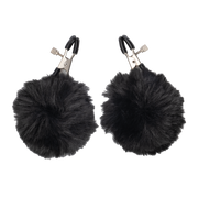 Rimba - Nippelklemmen mit Pompons - Schwarz - Erotiekvoordeel.nl