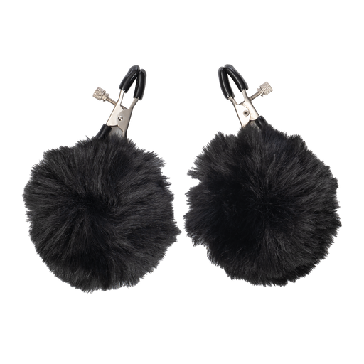 Rimba - Nippelklemmen mit Pompons - Schwarz - Erotiekvoordeel.nl