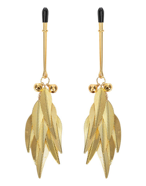 Rimba - Nippelklemmen mit Federn - Gold-Erotiekvoordeel.nl