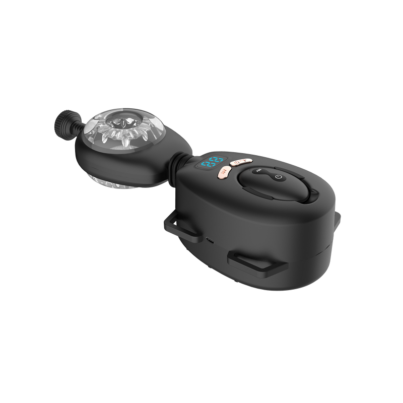 Rimba Toys - Orgastobator 06 - Masturbator with Swing Function - Black-Erotiekvoordeel.nl