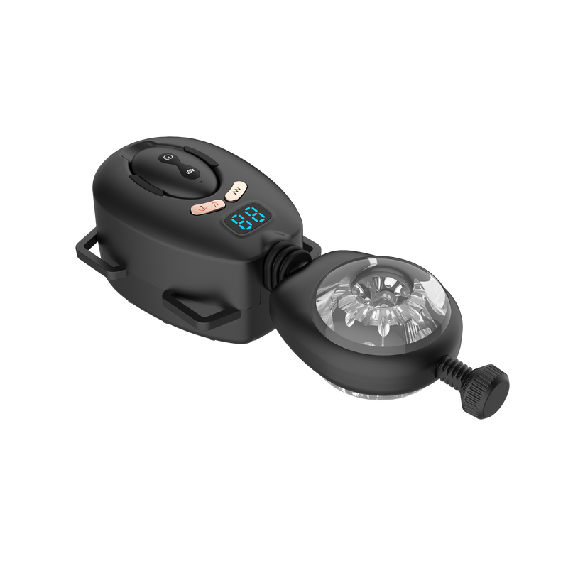 Rimba Toys - Orgastobator 06 - Masturbator with Swing Function - Black-Erotiekvoordeel.nl
