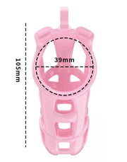 Rimba Toys - P-Cage PC01 - Kunststof Kuisheidskooi - Peniskooi - Chastity - Roze - Verkrijgbaar in 3 maten-Erotiekvoordeel.nl
