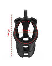 Rimba Toys - P-Cage PC01 - Kunststof Kuisheidskooi - Peniskooi - Chastity - Zwart - Verkrijgbaar in 3 maten-Erotiekvoordeel.nl