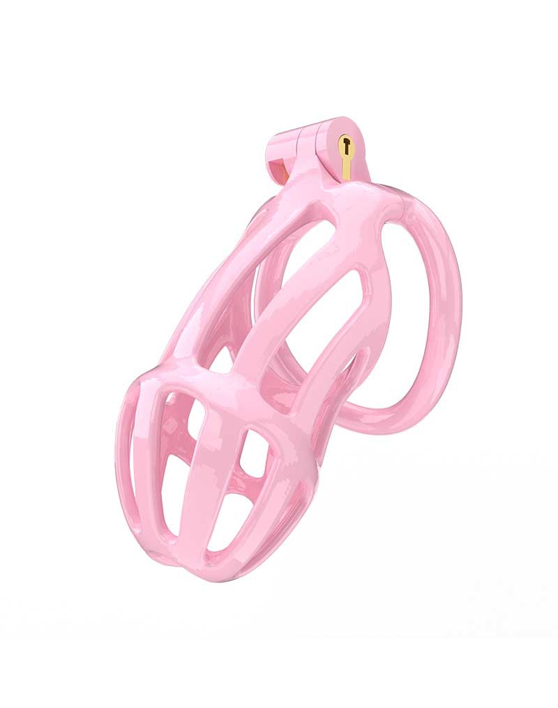 Rimba Toys - P-Cage PC02 - Plastic Chastity Cage - Penis Cage - Chastity - Pink - Available in 3 sizes - Erotiekvoordeel.nl