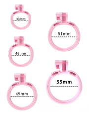 Rimba Toys - P-Cage PC02 - Plastic Chastity Cage - Penis Cage - Chastity - Pink - Available in 3 sizes-Erotiekvoordeel.nl