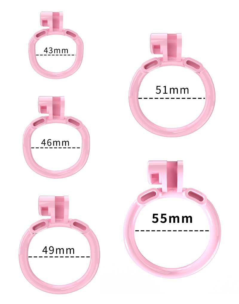 Rimba Toys - P-Cage PC02 - Plastic Chastity Cage - Penis Cage - Chastity - Pink - Available in 3 sizes-Erotiekvoordeel.nl