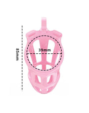 Rimba Toys - P-Cage PC02 - Plastic Chastity Cage - Penis Cage - Chastity - Pink - Available in 3 sizes-Erotiekvoordeel.nl