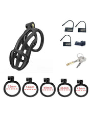 Rimba Toys - P-Cage PC02 - Kunststof Kuisheidskooi - Peniskooi - Chastity - Zwart -Erotiekvoordeel.nl