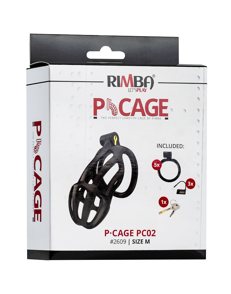 Rimba Toys - P-Cage PC02 - Kunststof Kuisheidskooi - Peniskooi - Chastity - Zwart -Erotiekvoordeel.nl