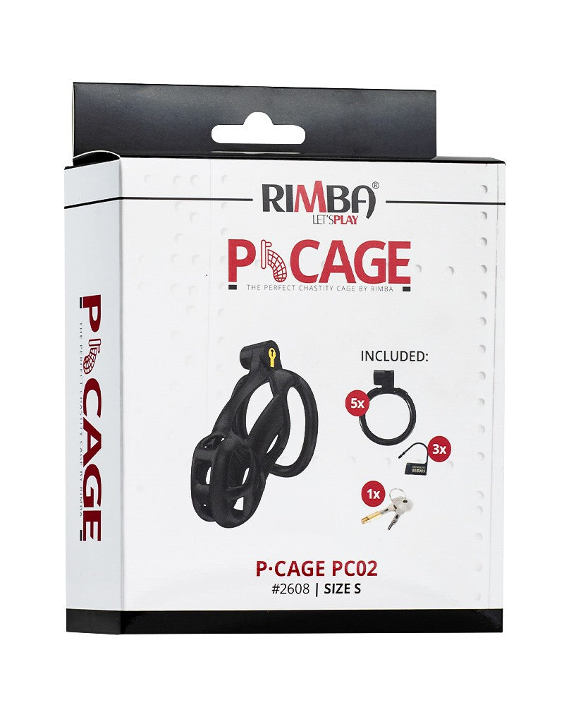 Rimba Toys - P-Cage PC02 - Kunststof Kuisheidskooi - Peniskooi - Chastity - Zwart -Erotiekvoordeel.nl
